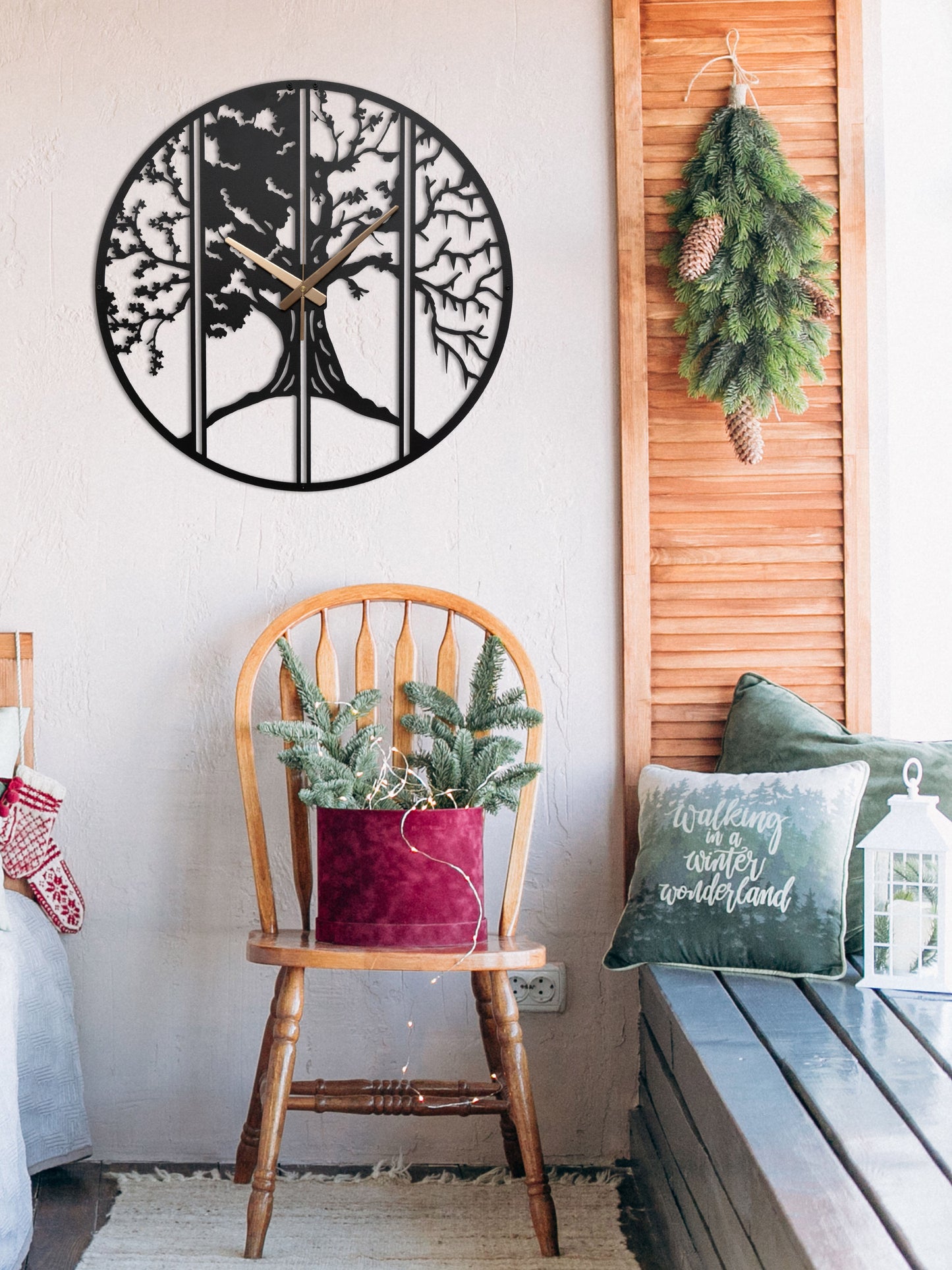 69-Dekoratif Metal Duvar Saati