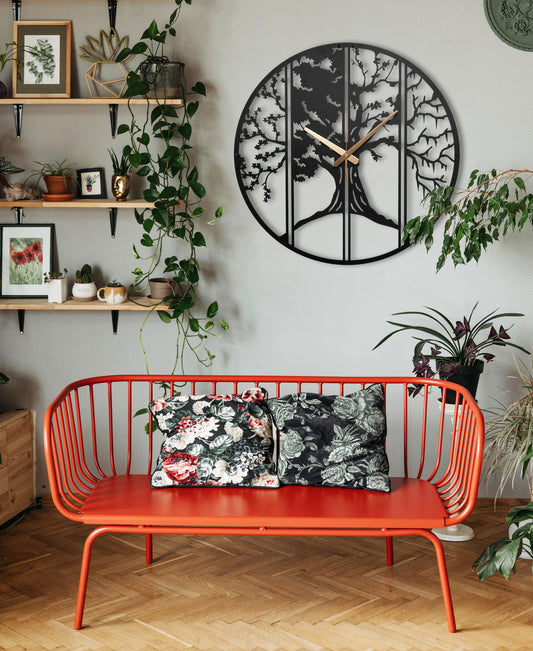 69-Dekoratif Metal Duvar Saati