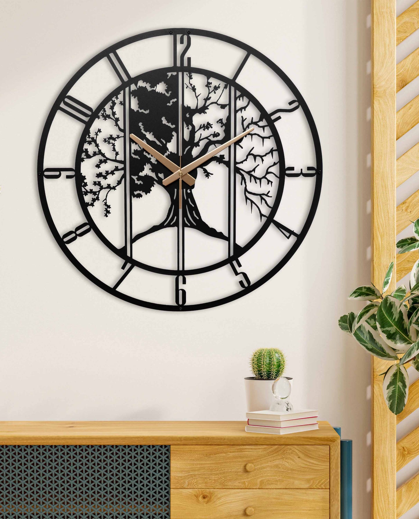 70-Dekoratif Metal Duvar Saati