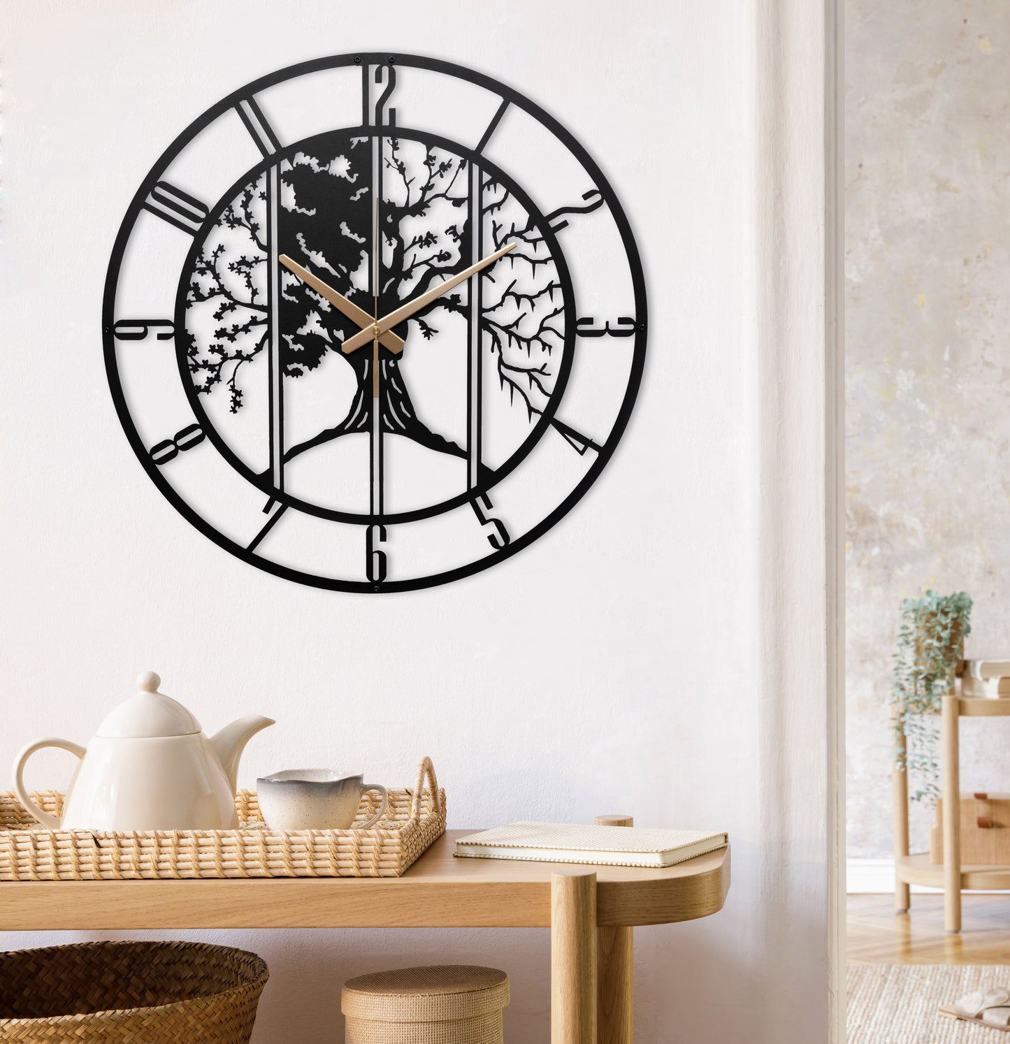 70-Dekoratif Metal Duvar Saati