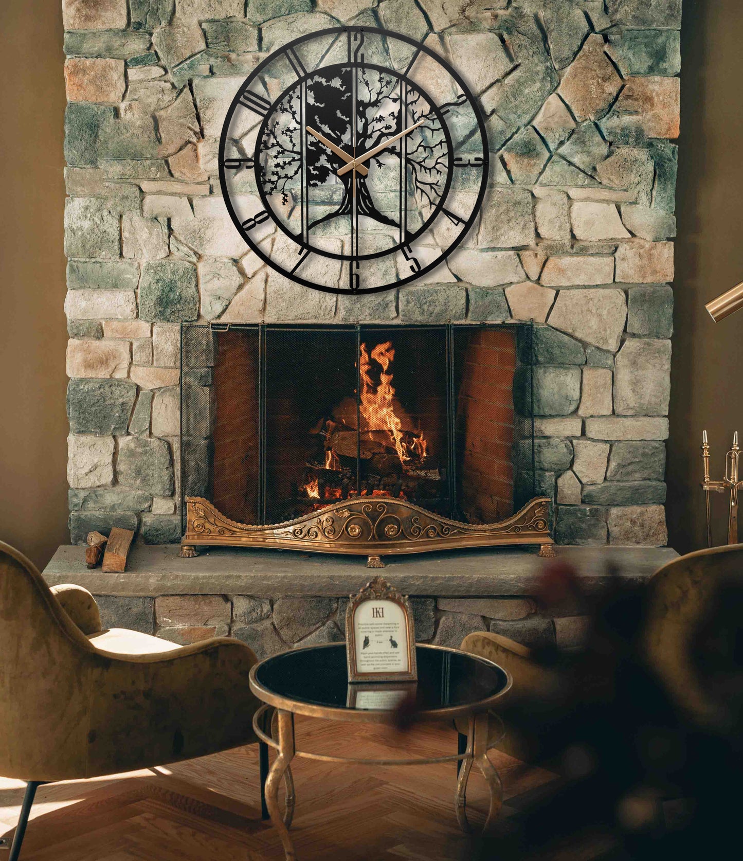 70-Dekoratif Metal Duvar Saati