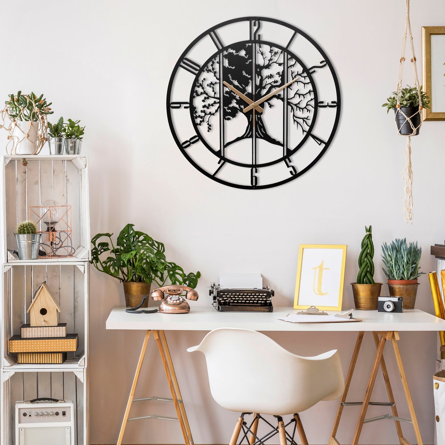 70-Dekoratif Metal Duvar Saati