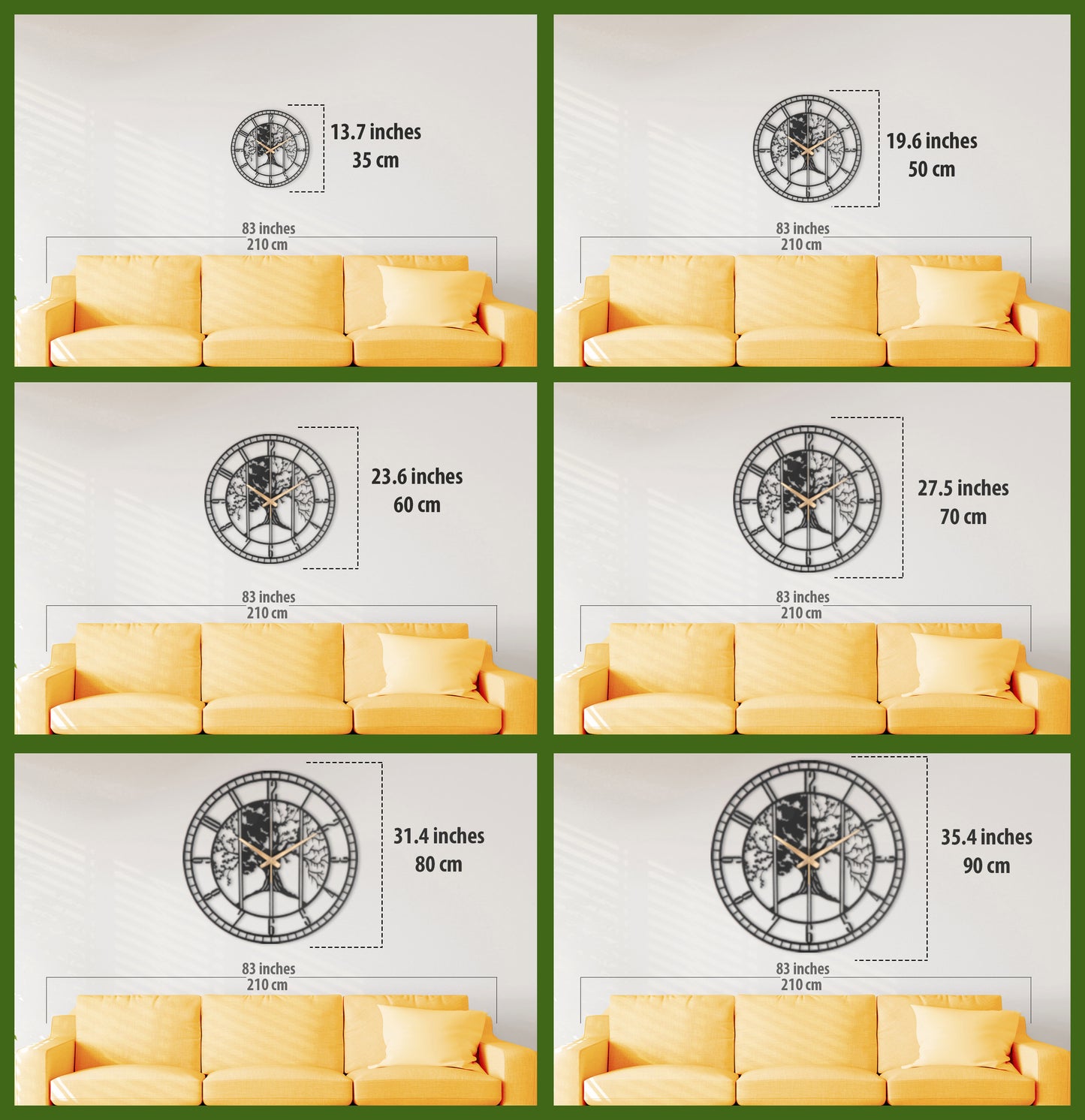 71-Dekoratif Metal Duvar Saati