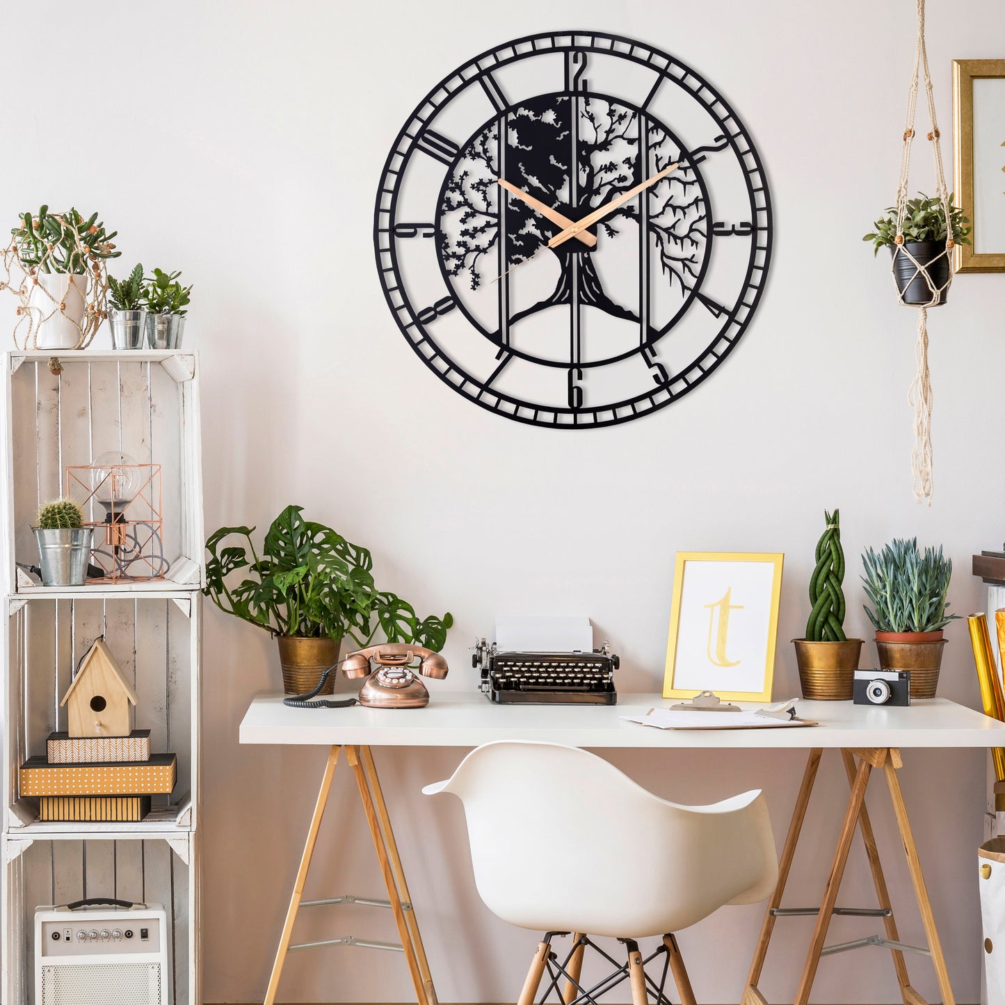 71-Dekoratif Metal Duvar Saati