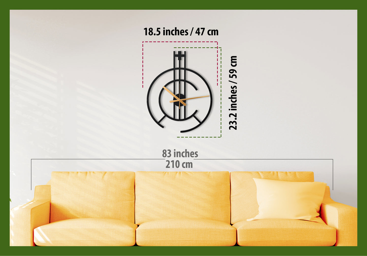 72-Dekoratif Metal Duvar Saati