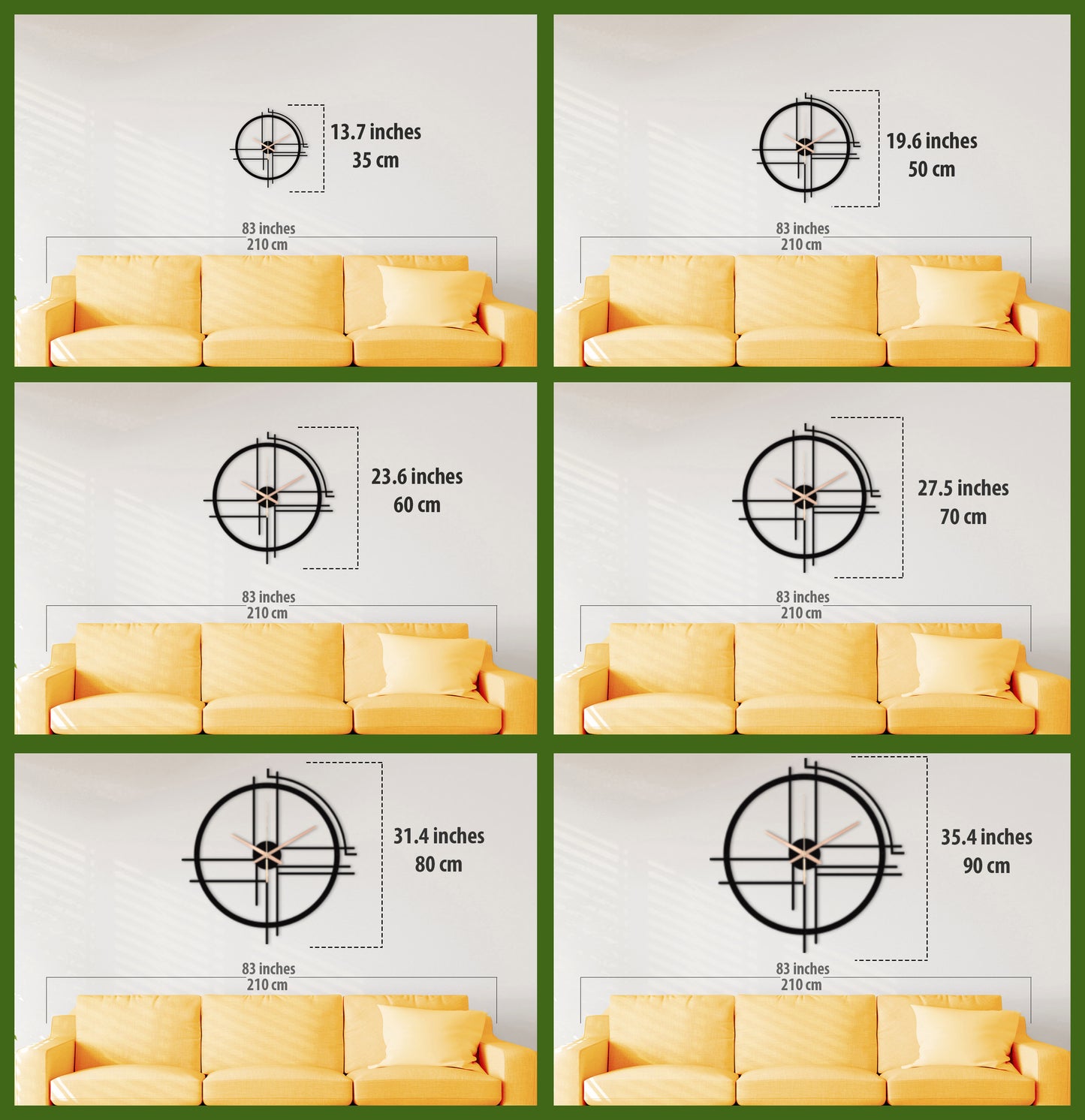 73-Dekoratif Metal Duvar Saati