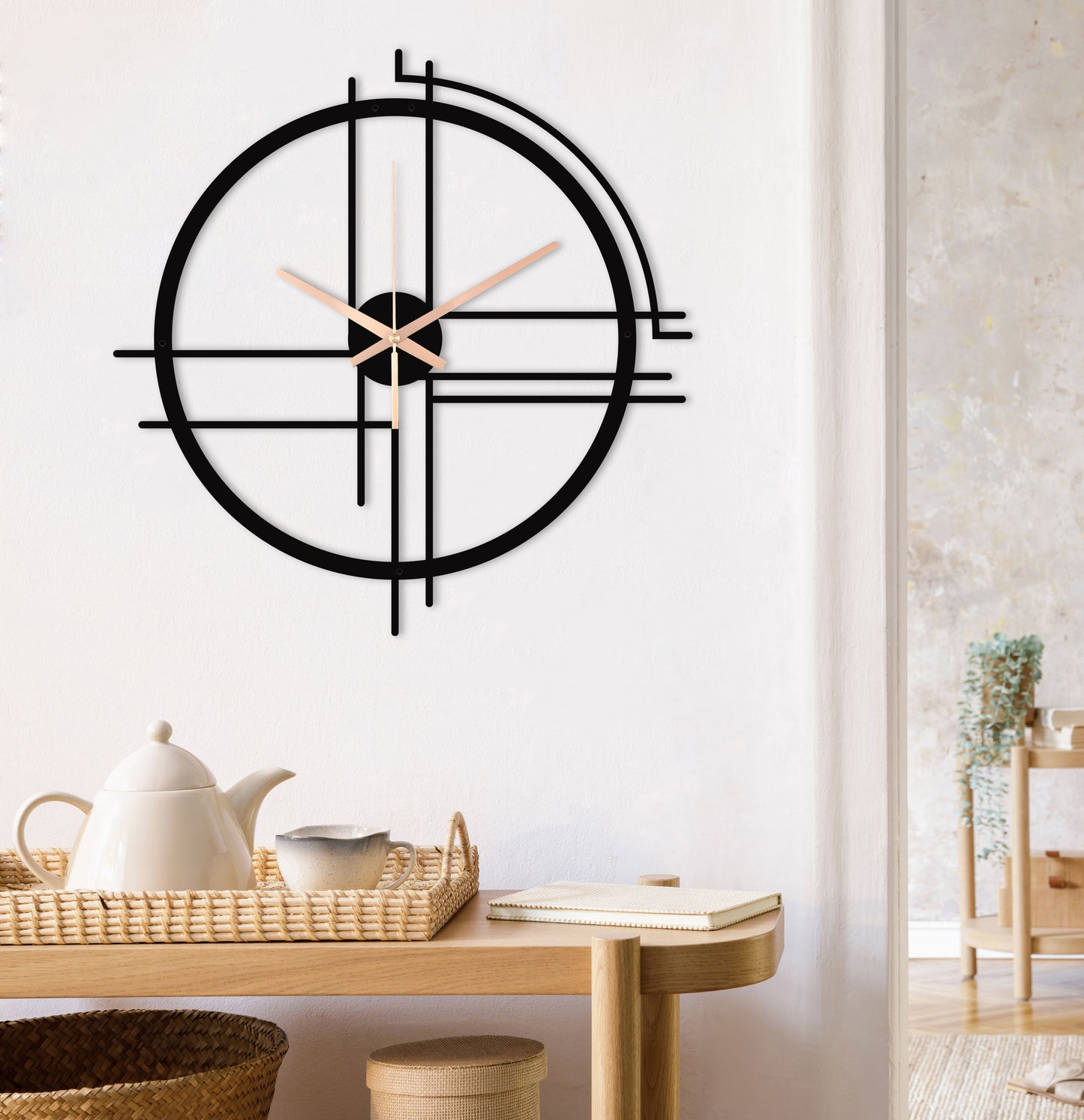 73-Dekoratif Metal Duvar Saati