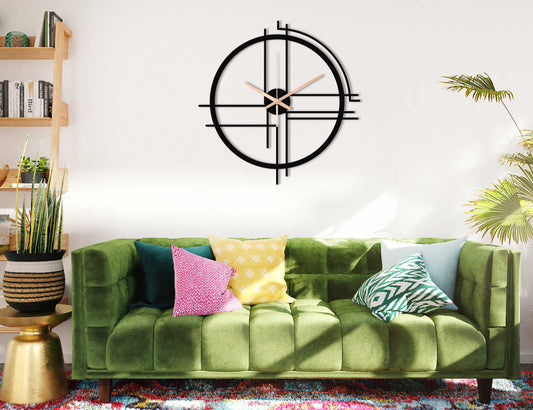 73-Dekoratif Metal Duvar Saati