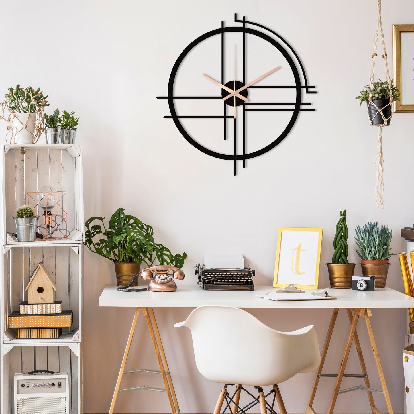 73-Dekoratif Metal Duvar Saati