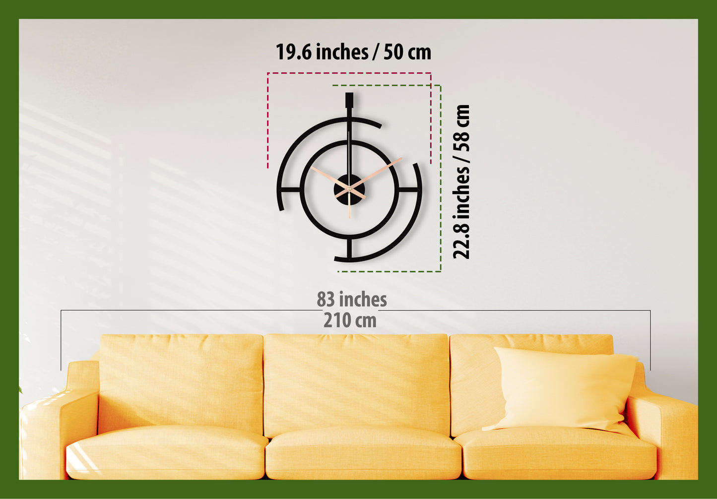 74-Dekoratif Metal Duvar Saati