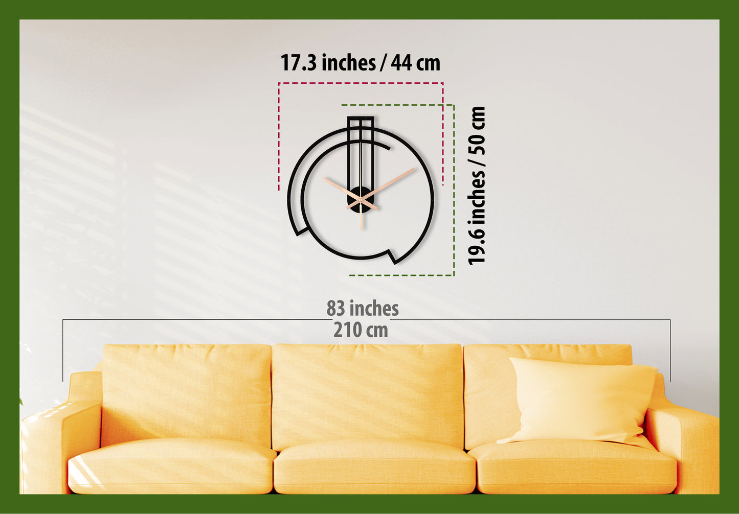 75-Dekoratif Metal Duvar Saati
