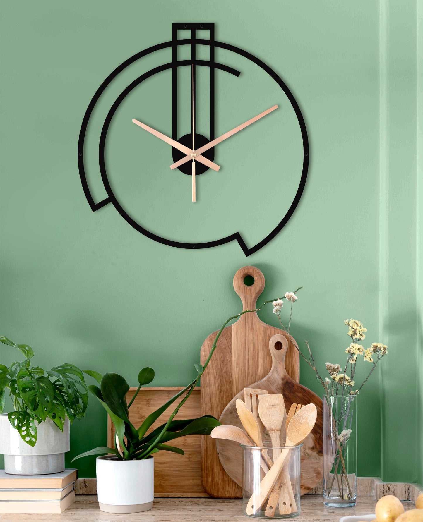 75-Dekoratif Metal Duvar Saati