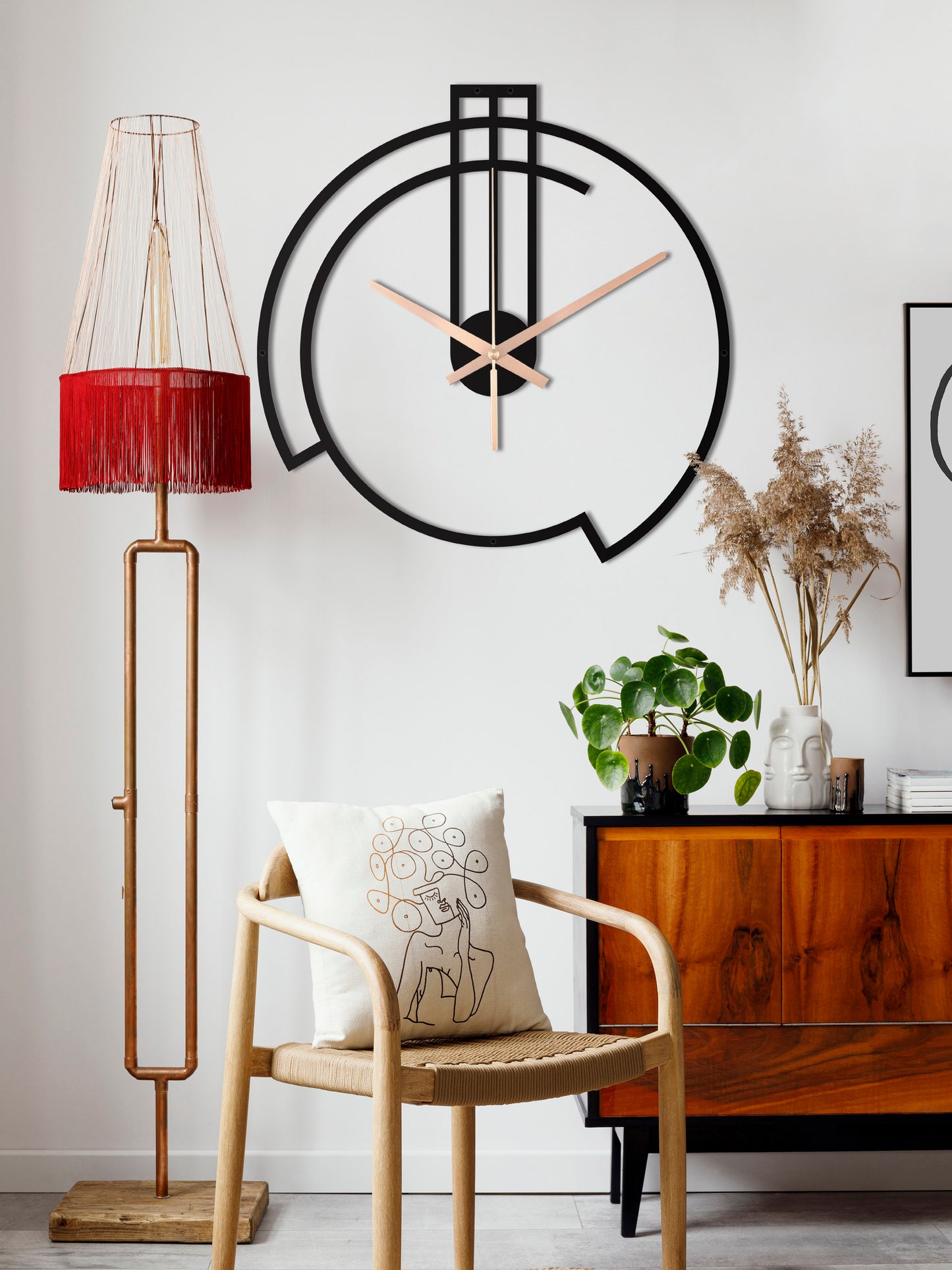 75-Dekoratif Metal Duvar Saati