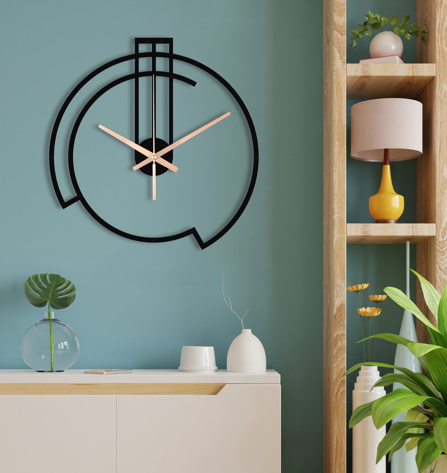 75-Dekoratif Metal Duvar Saati