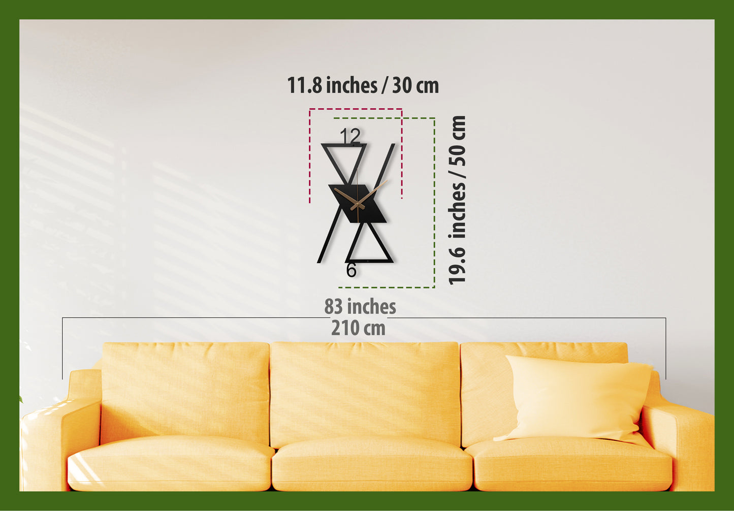 77-Dekoratif Metal Duvar Saati