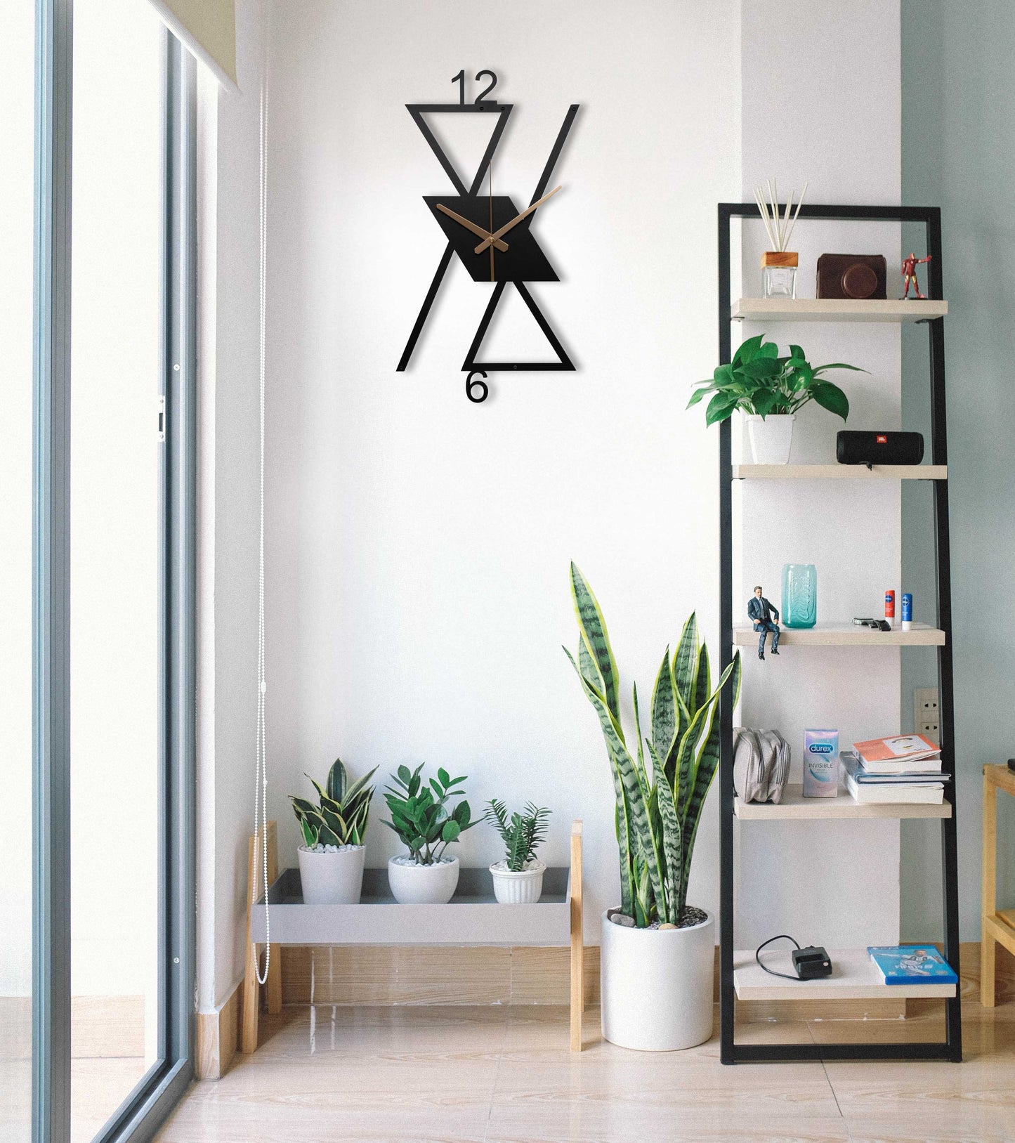 77-Dekoratif Metal Duvar Saati