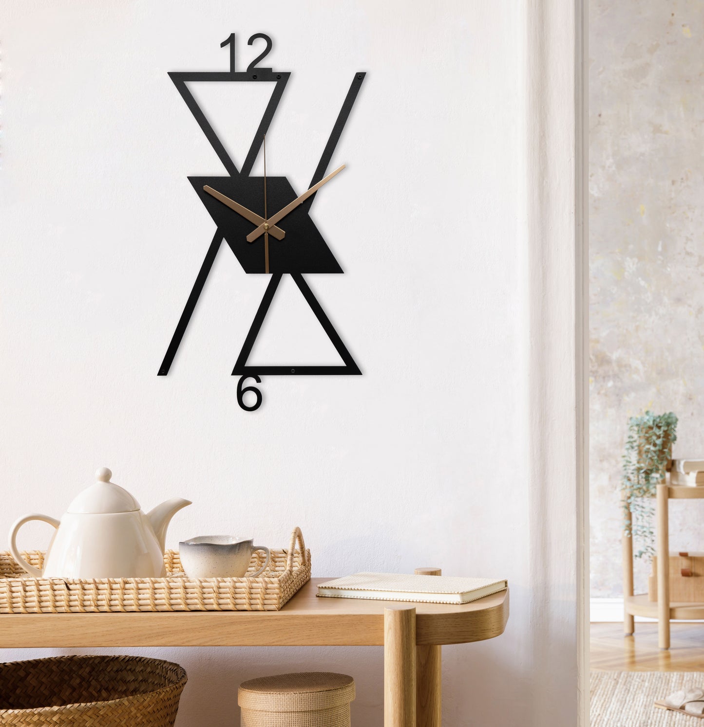 77-Dekoratif Metal Duvar Saati