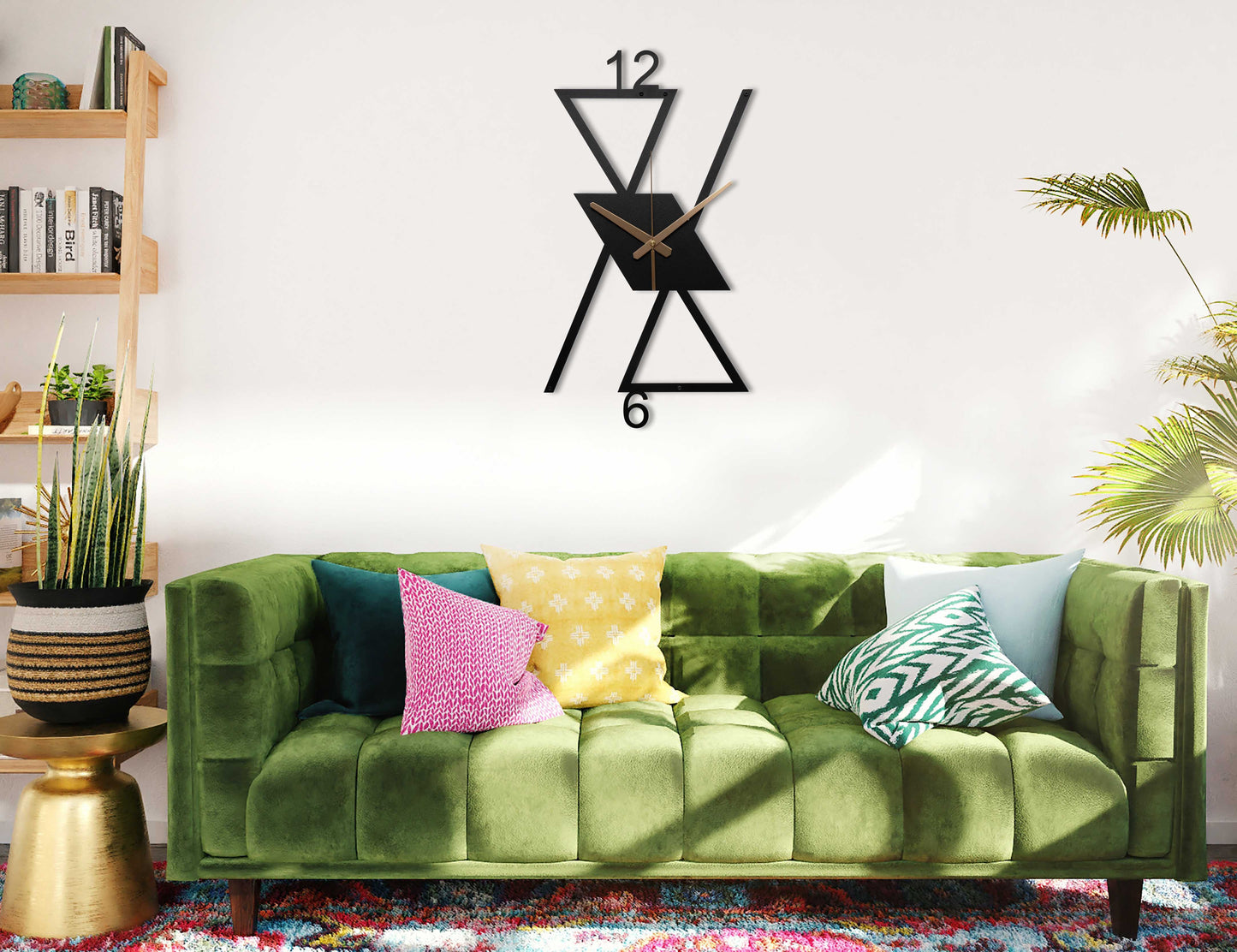 77-Dekoratif Metal Duvar Saati