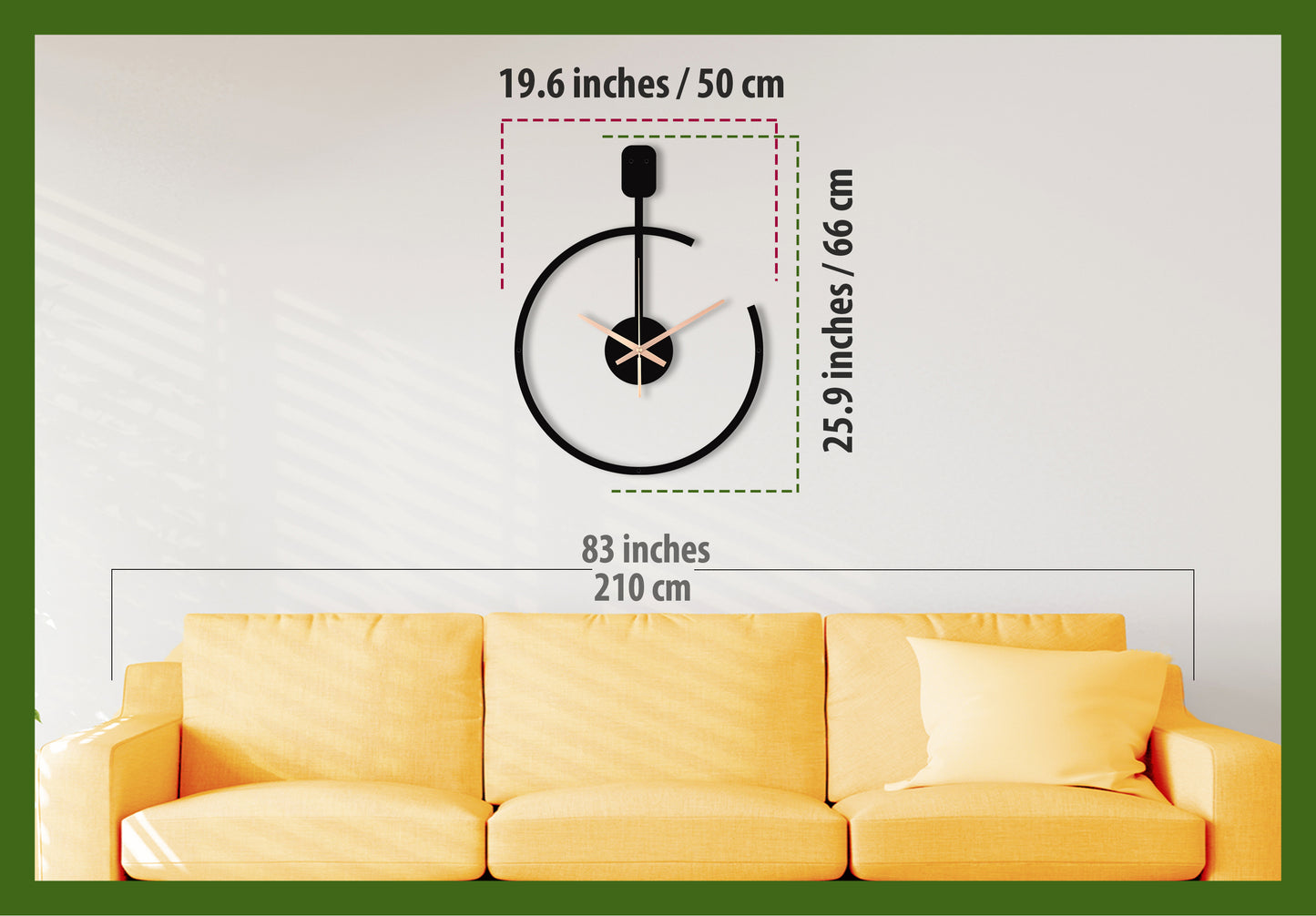 78-Dekoratif Metal Duvar Saati