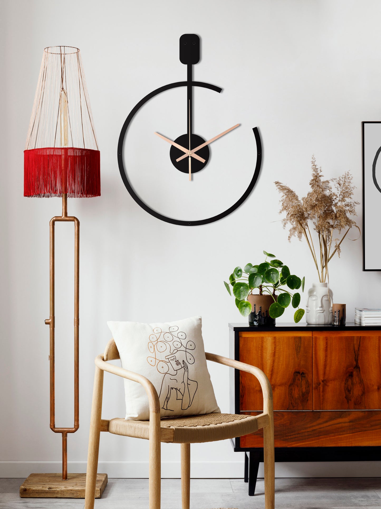 78-Dekoratif Metal Duvar Saati