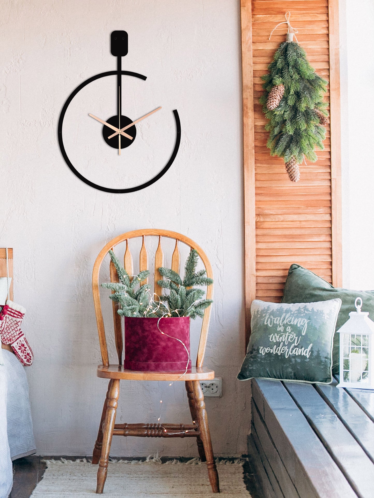 78-Dekoratif Metal Duvar Saati