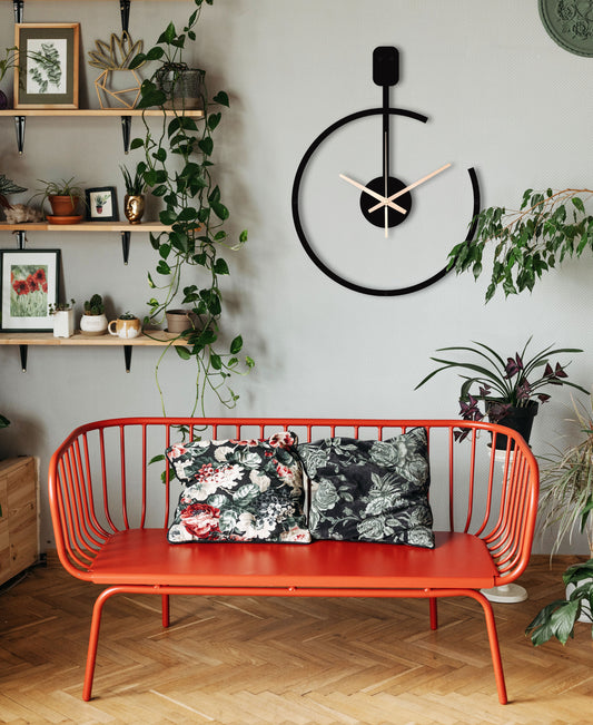 78-Dekoratif Metal Duvar Saati