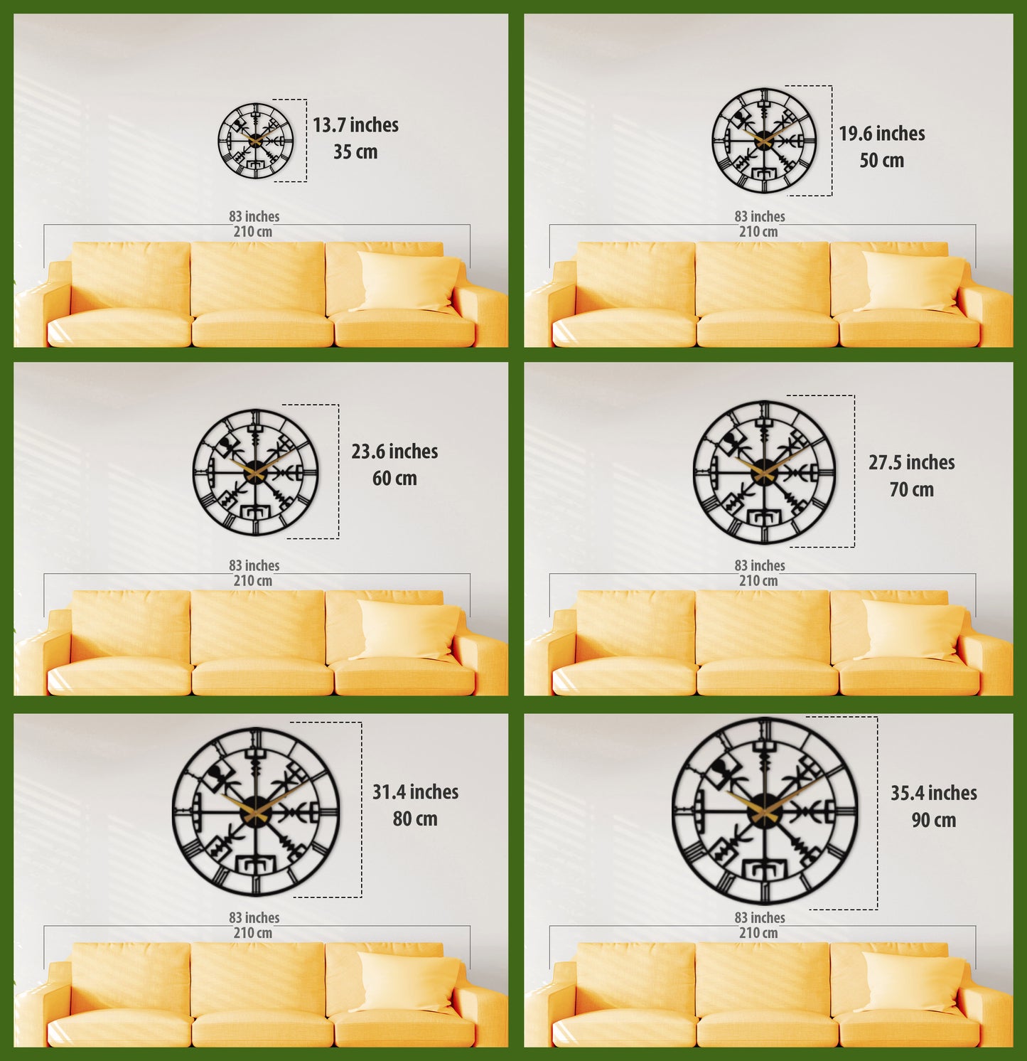 79-Dekoratif Metal Duvar Saati