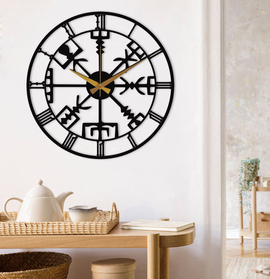 79-Dekoratif Metal Duvar Saati