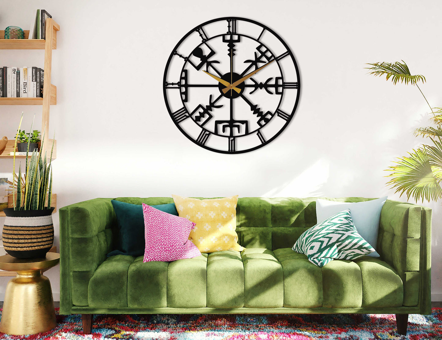 79-Dekoratif Metal Duvar Saati