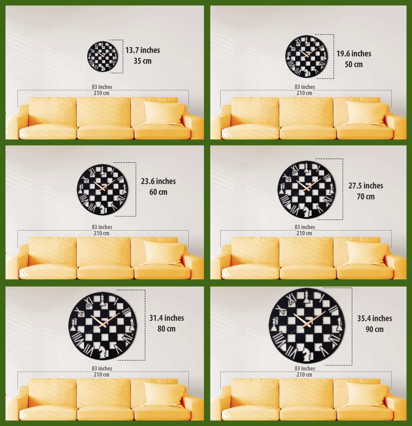 83-Dekoratif Metal Duvar Saati