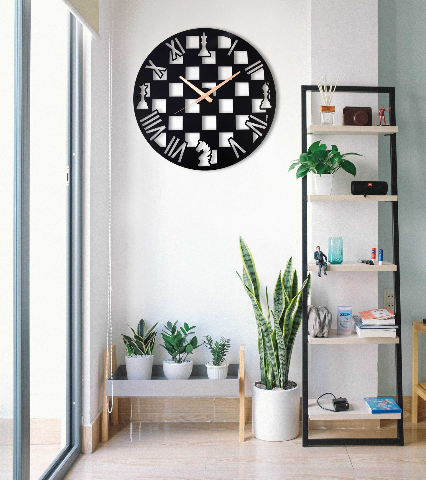 83-Dekoratif Metal Duvar Saati