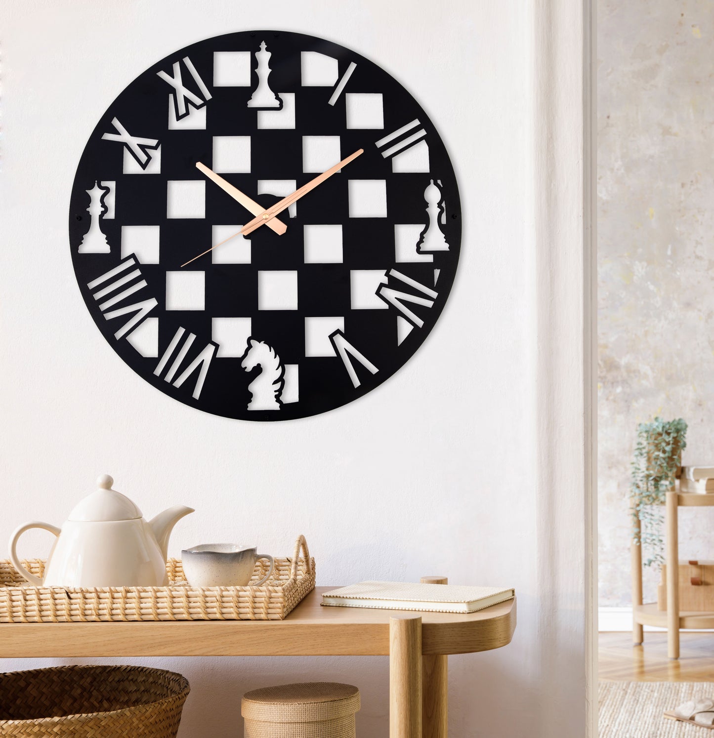 83-Dekoratif Metal Duvar Saati