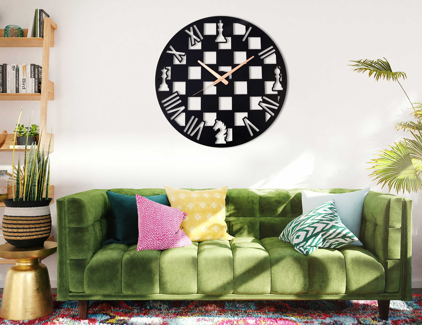 83-Dekoratif Metal Duvar Saati