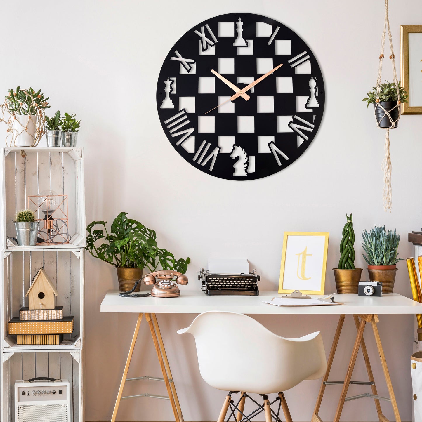 83-Dekoratif Metal Duvar Saati