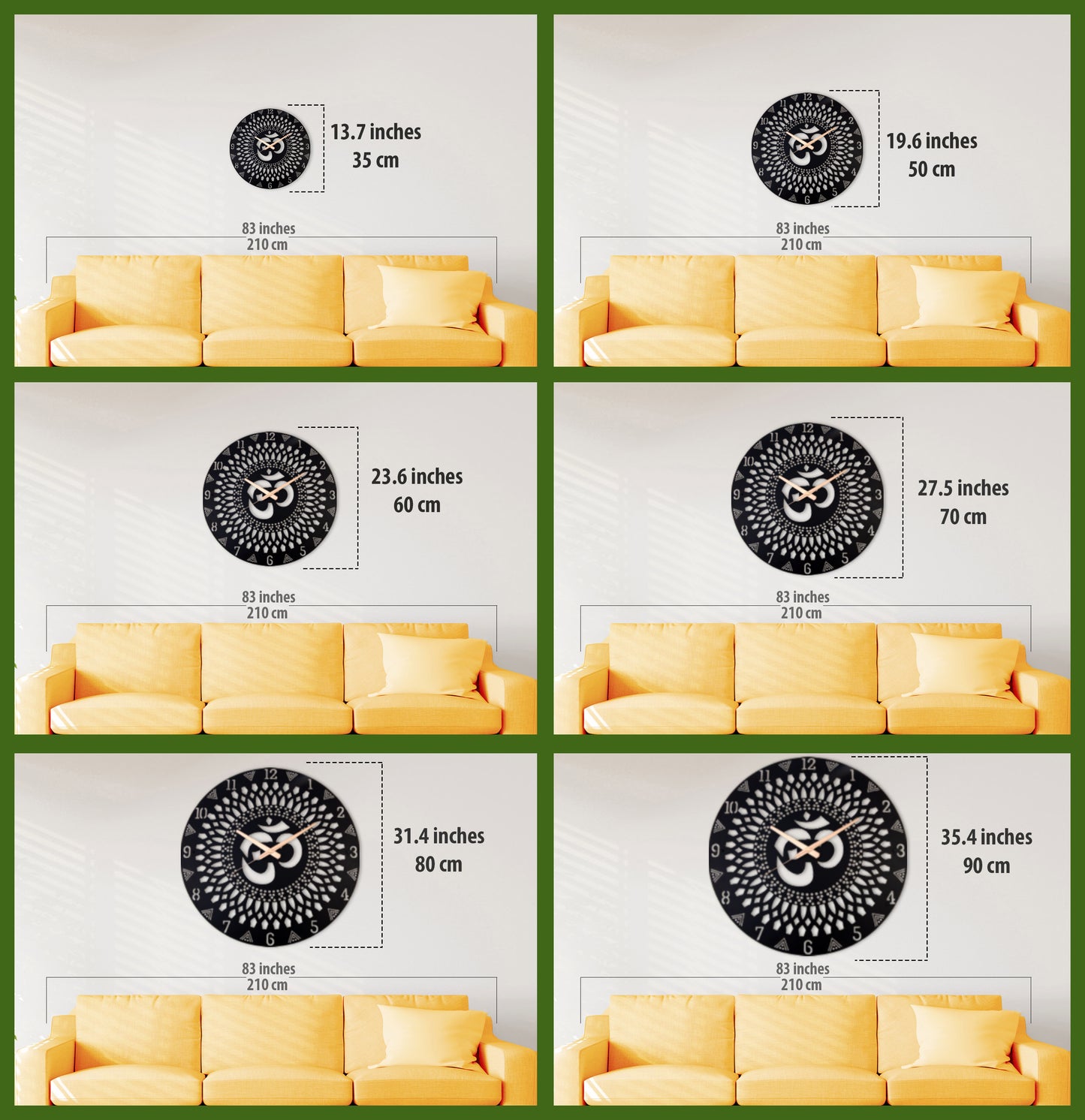 84-Dekoratif Metal Duvar Saati