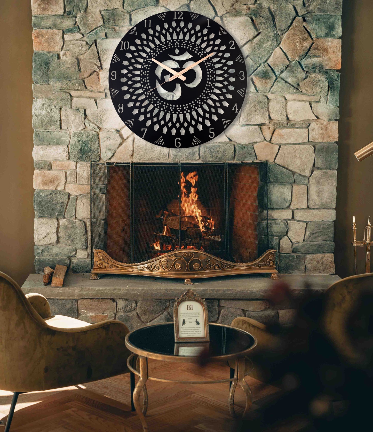 84-Dekoratif Metal Duvar Saati