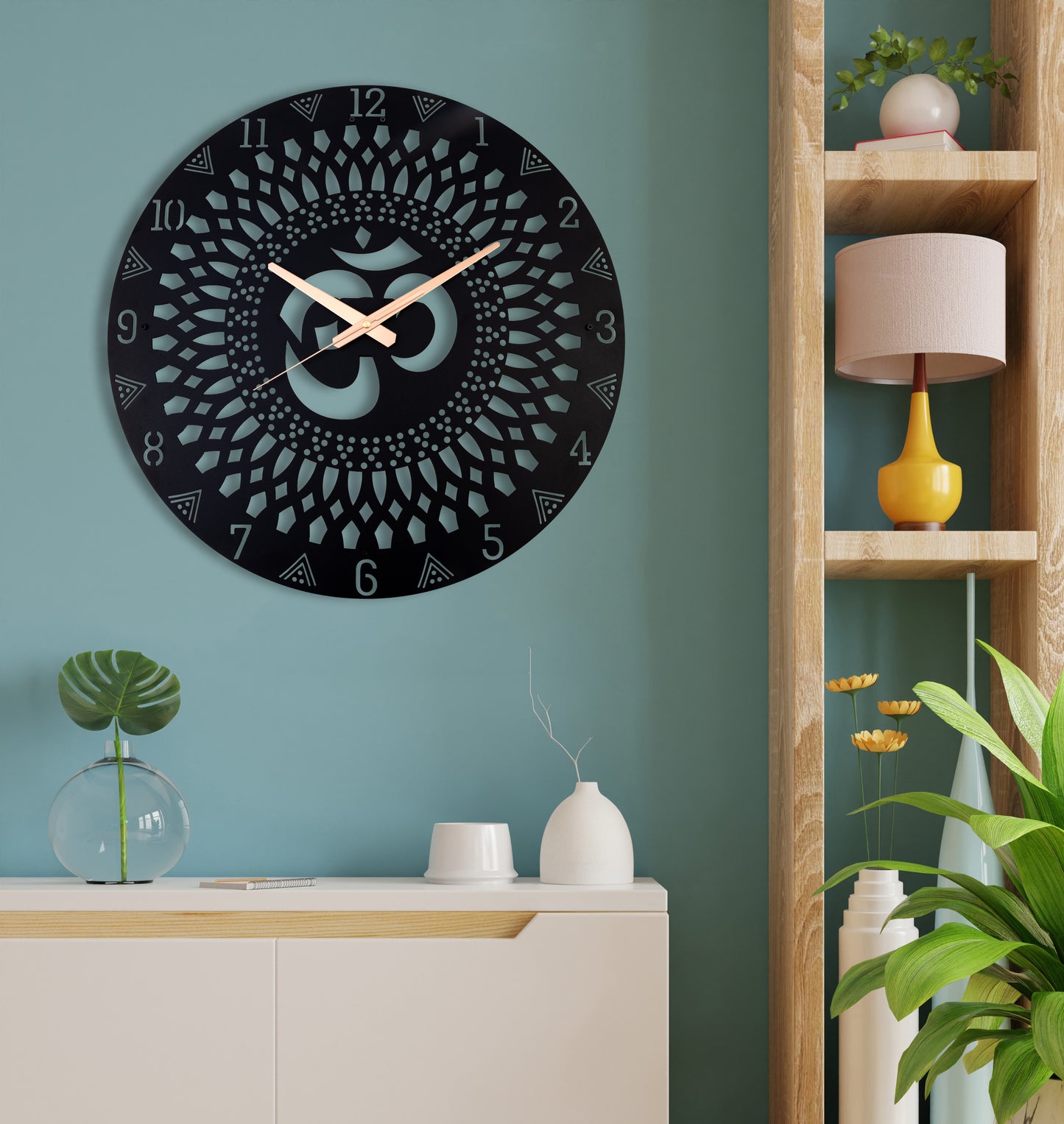 84-Dekoratif Metal Duvar Saati