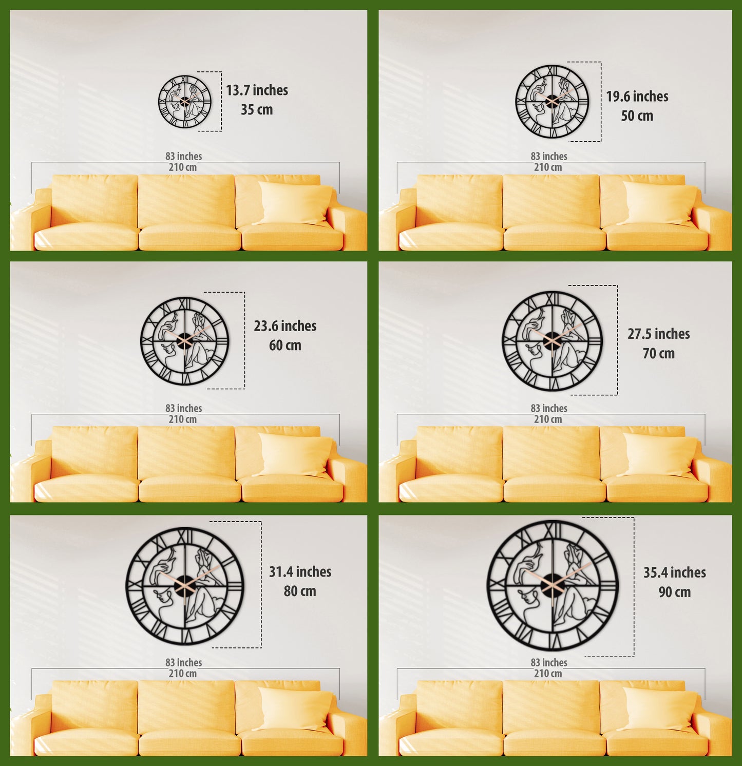 86-Dekoratif Metal Duvar Saati