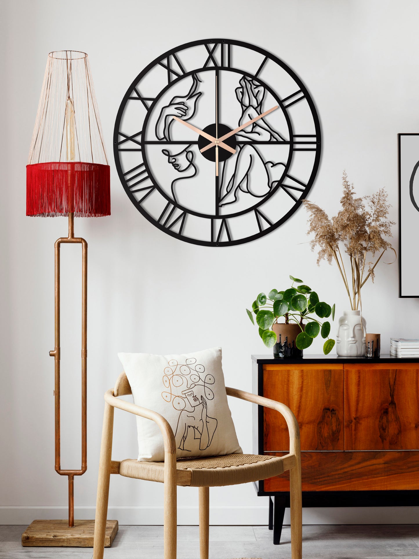 86-Dekoratif Metal Duvar Saati