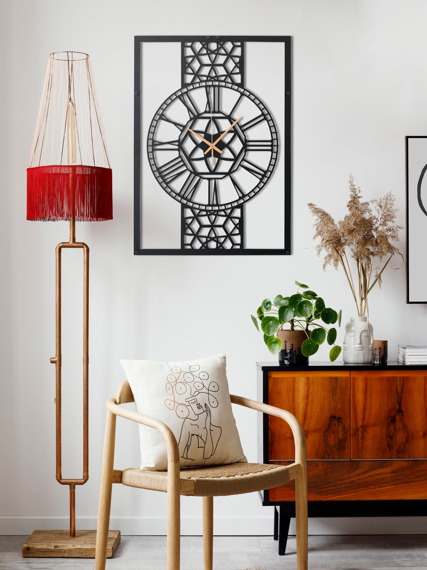 88-Dekoratif Metal Duvar Saati