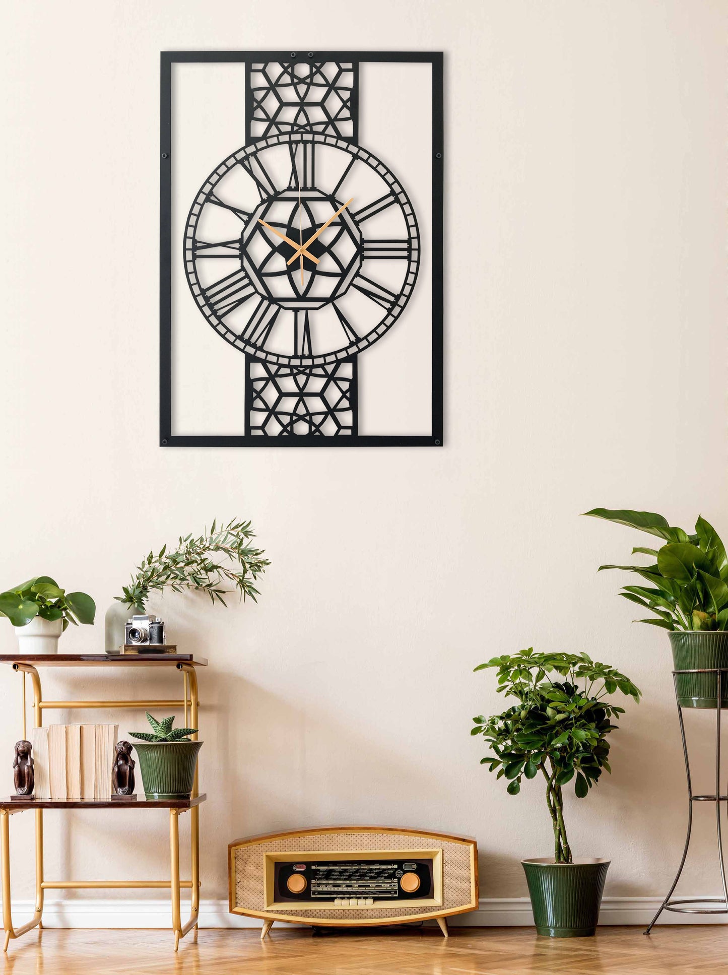 88-Dekoratif Metal Duvar Saati