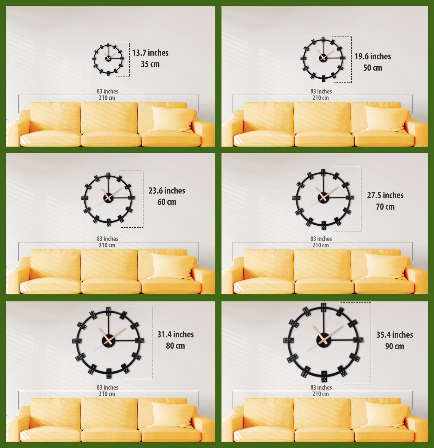 89-Dekoratif Metal Duvar Saati