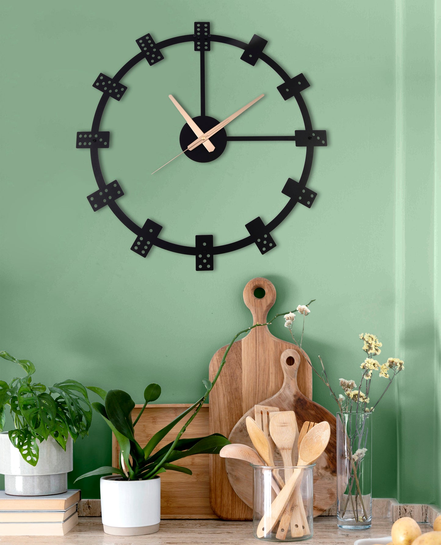 89-Dekoratif Metal Duvar Saati