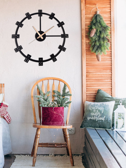 89-Dekoratif Metal Duvar Saati