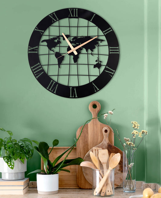 90-Dekoratif Metal Duvar Saati