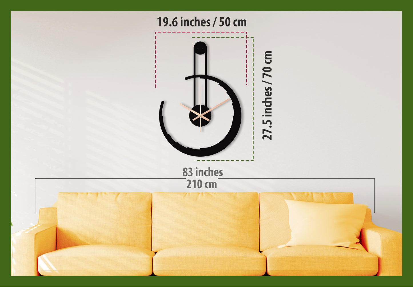 92-Dekoratif Metal Duvar Saati
