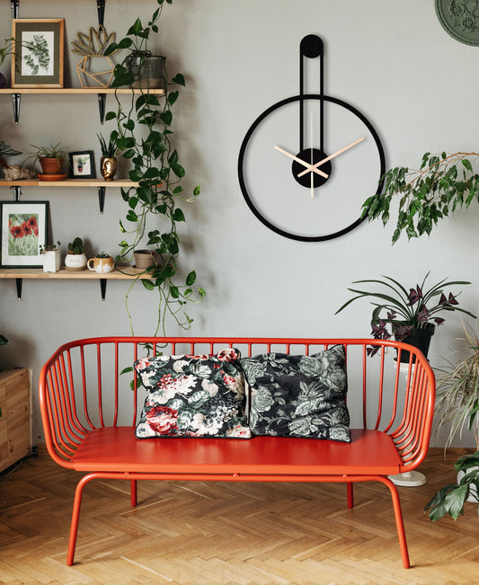 94-Dekoratif Metal Duvar Saati