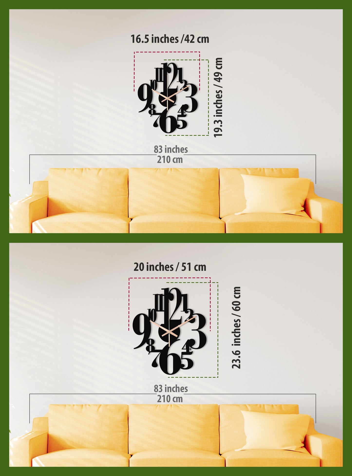 100-Dekoratif Metal Duvar Saati