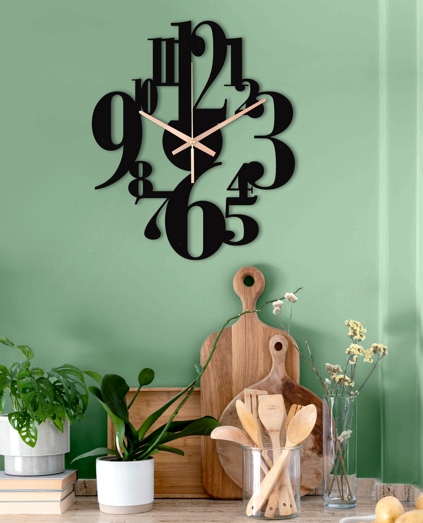 100-Dekoratif Metal Duvar Saati