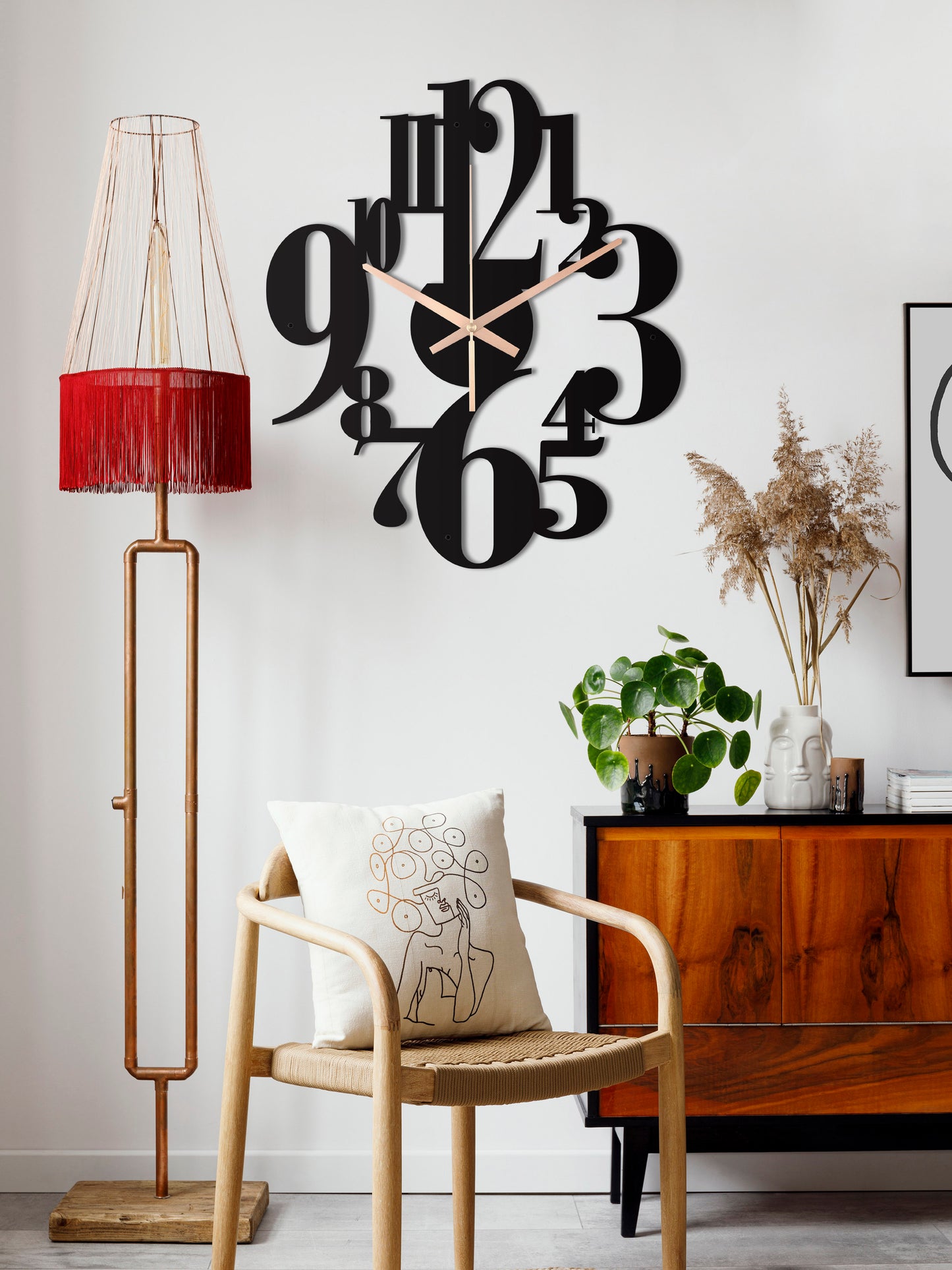 100-Dekoratif Metal Duvar Saati